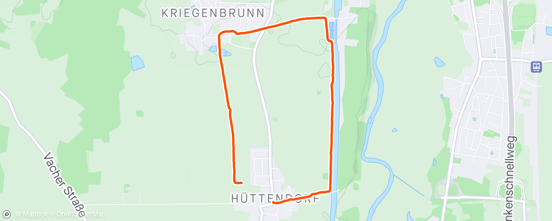 Map of the activity, 5k - Training mit Tochter