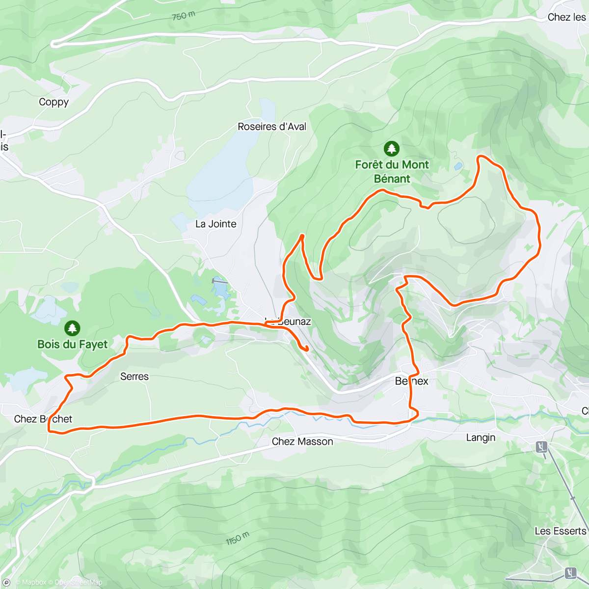 Map of the activity, Sortie vélo avec les crapauds