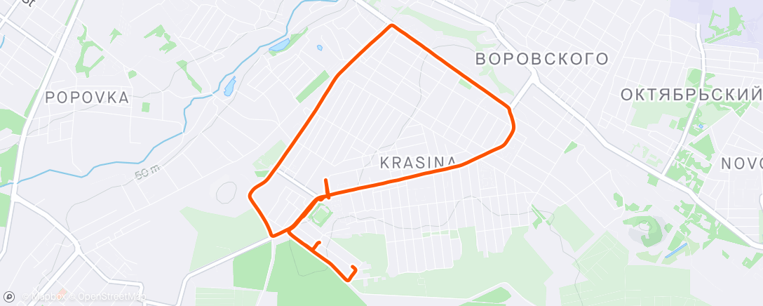 Map of the activity, Утренний велозаезд