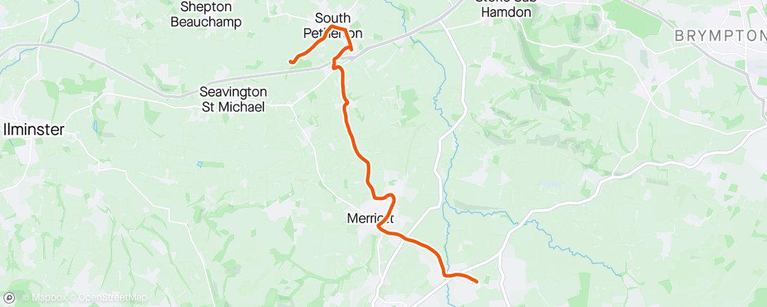 Map of the activity, Morning Ride back from Parkrun with slight detour