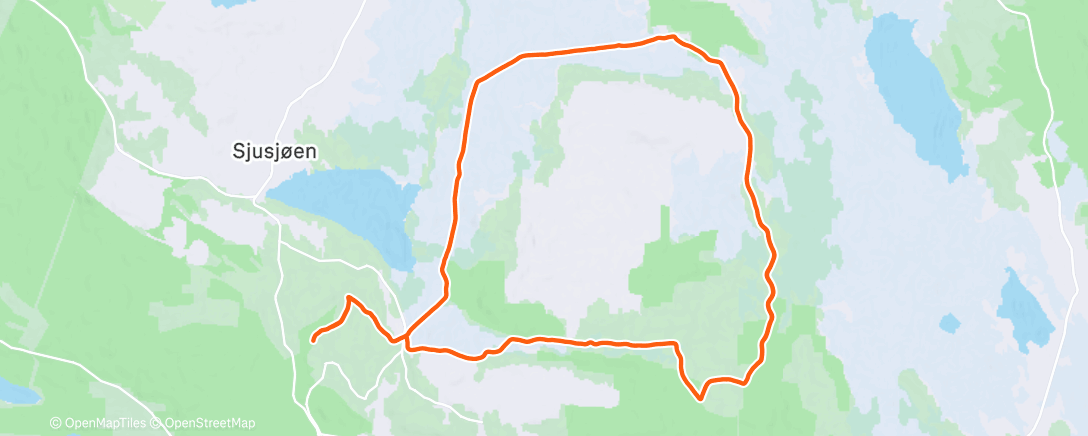 Map of the activity, Intervall skate 6x8min kontrollert i3 Moste-Bruskrysset🤠
