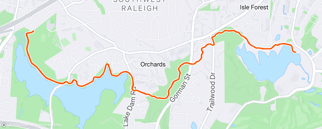 Map of the activity, Morning Run