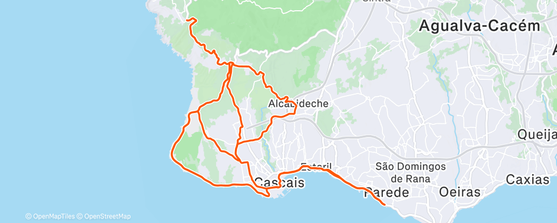 Map of the activity, Guincho