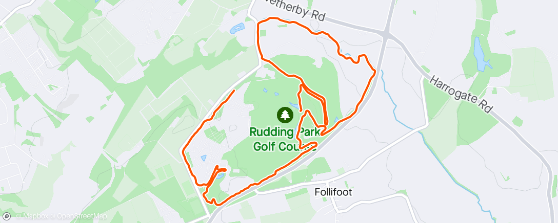 活动地图，Rudding Park 10km
