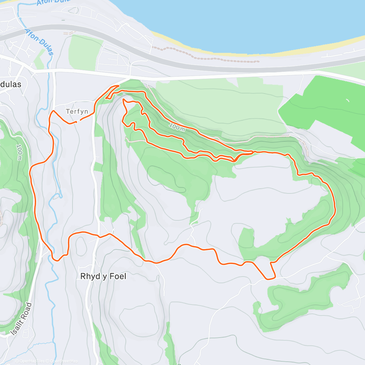 Map of the activity, Morning Trail Run