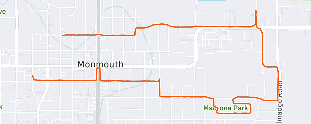 Map of the activity, Morning Run