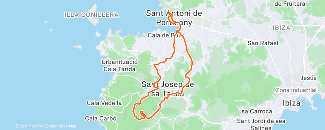 Map of the activity, Bicicleta de montaña matutina