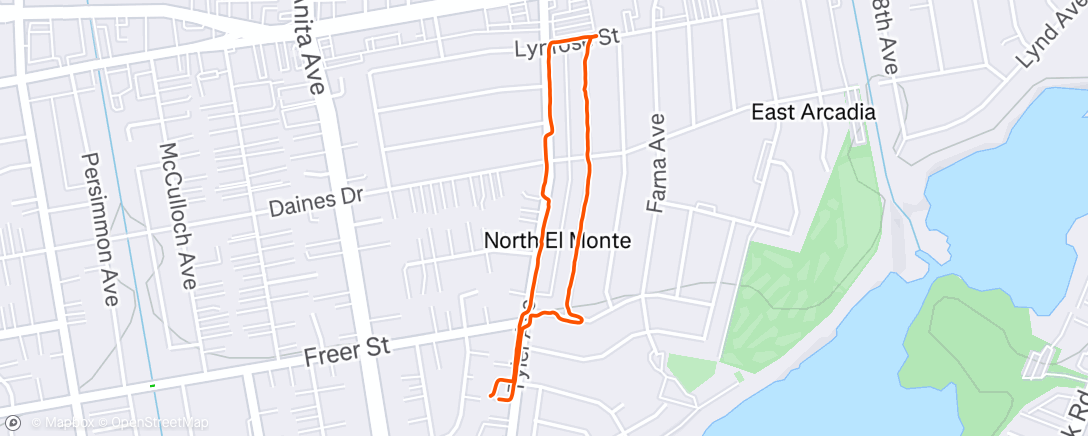 Map of the activity, Evening Walk