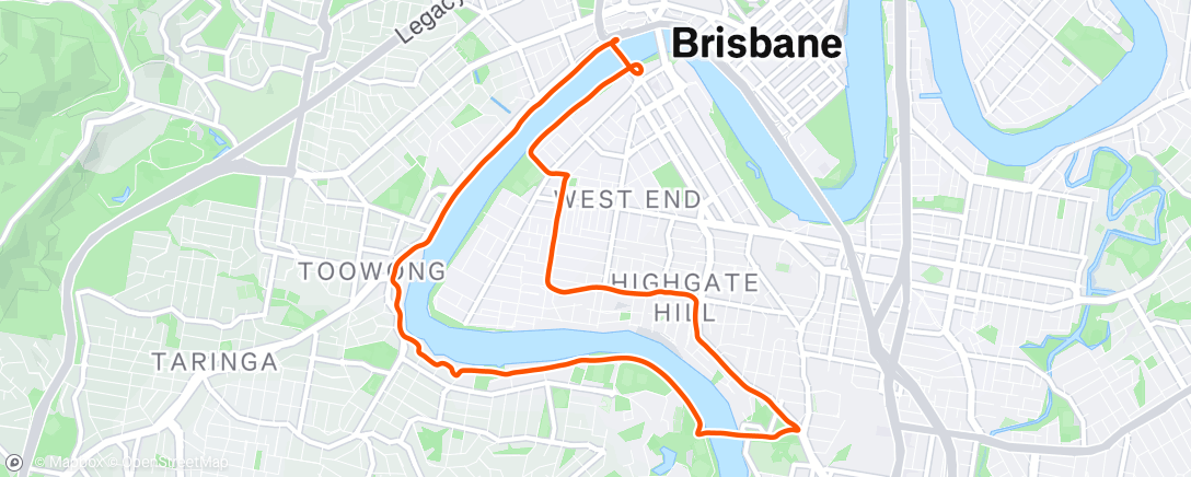 Map of the activity, Afternoon Run