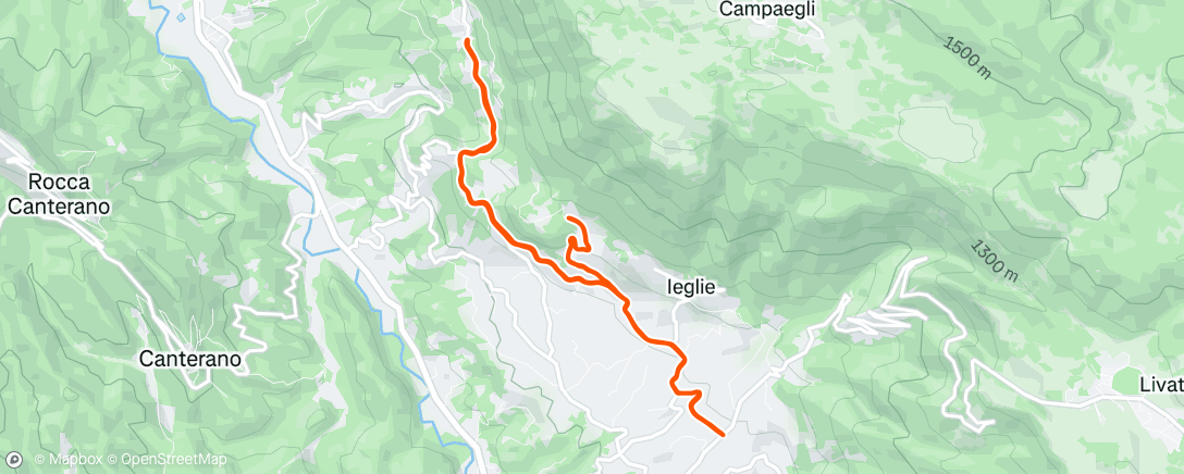 Map of the activity, Giro pomeridiano