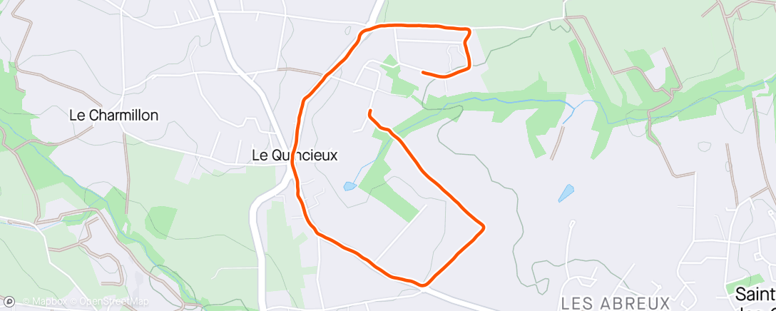 Map of the activity, Run d'échauffement training camp Crossfit Sainte Consorce