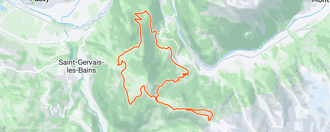 Map of the activity, Morning Trail Run