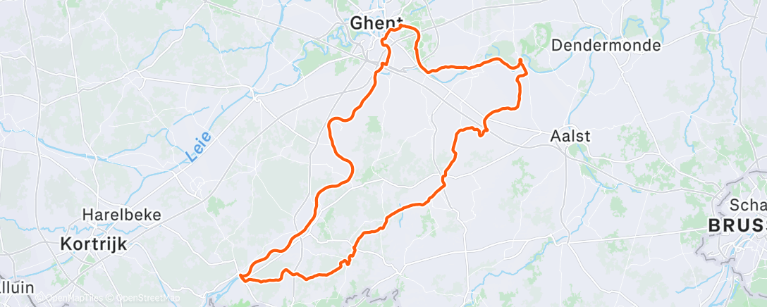 Map of the activity, Morning Ride