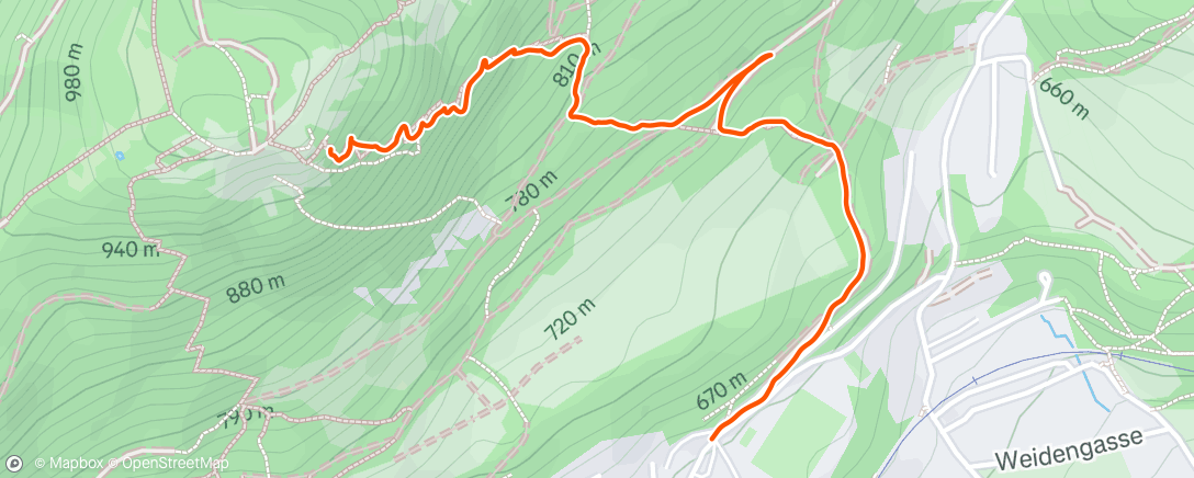 Mapa de la actividad (Wanderung am Nachmittag)