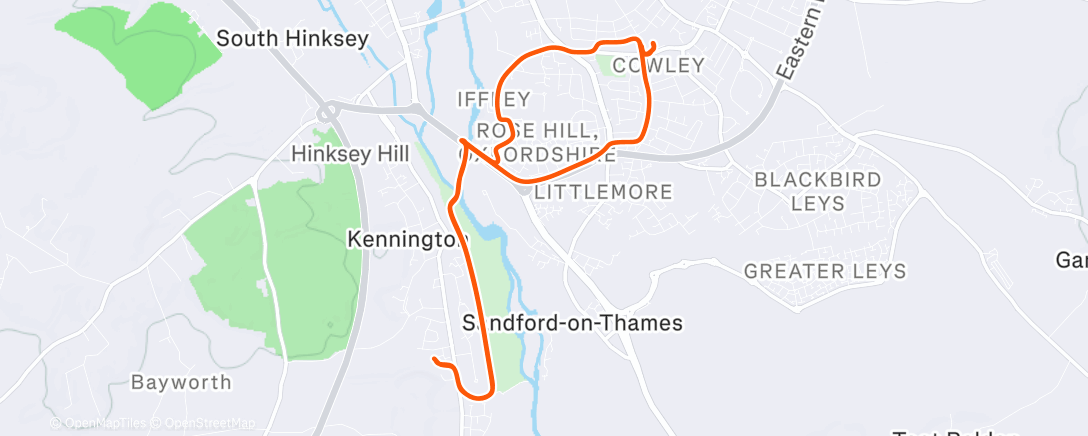 Map of the activity, Afternoon Ride