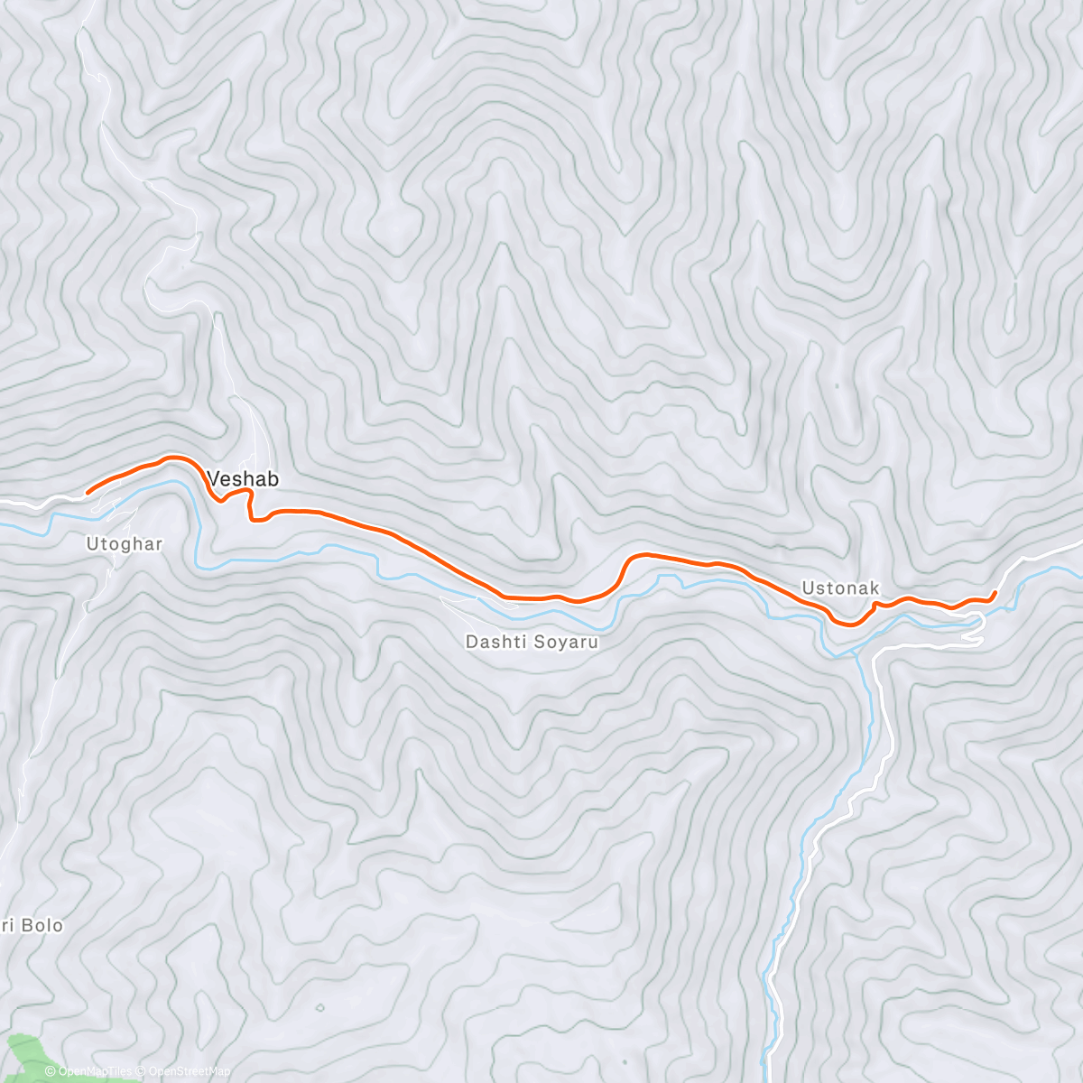 Map of the activity, ROUVY - Veshab | Tajikistan