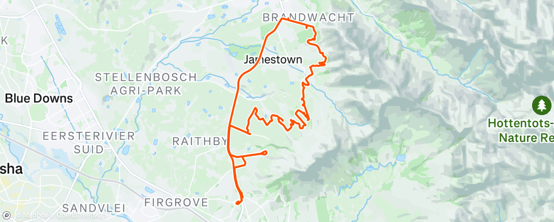 Map of the activity, Morning Mountain Bike Ride