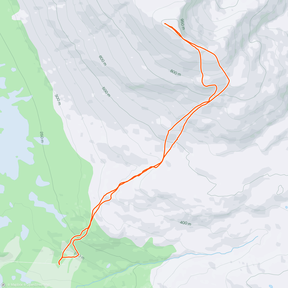 Mapa da atividade, Kvannfjellet 1011 🎿🏔️