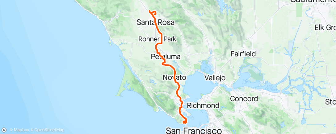 Map of the activity, Last Ride In NorCal For A Bit 🫡
