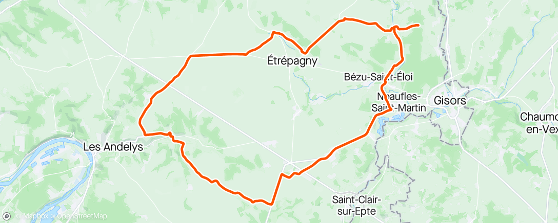 Karte der Aktivität „Sortie vélo le midi”