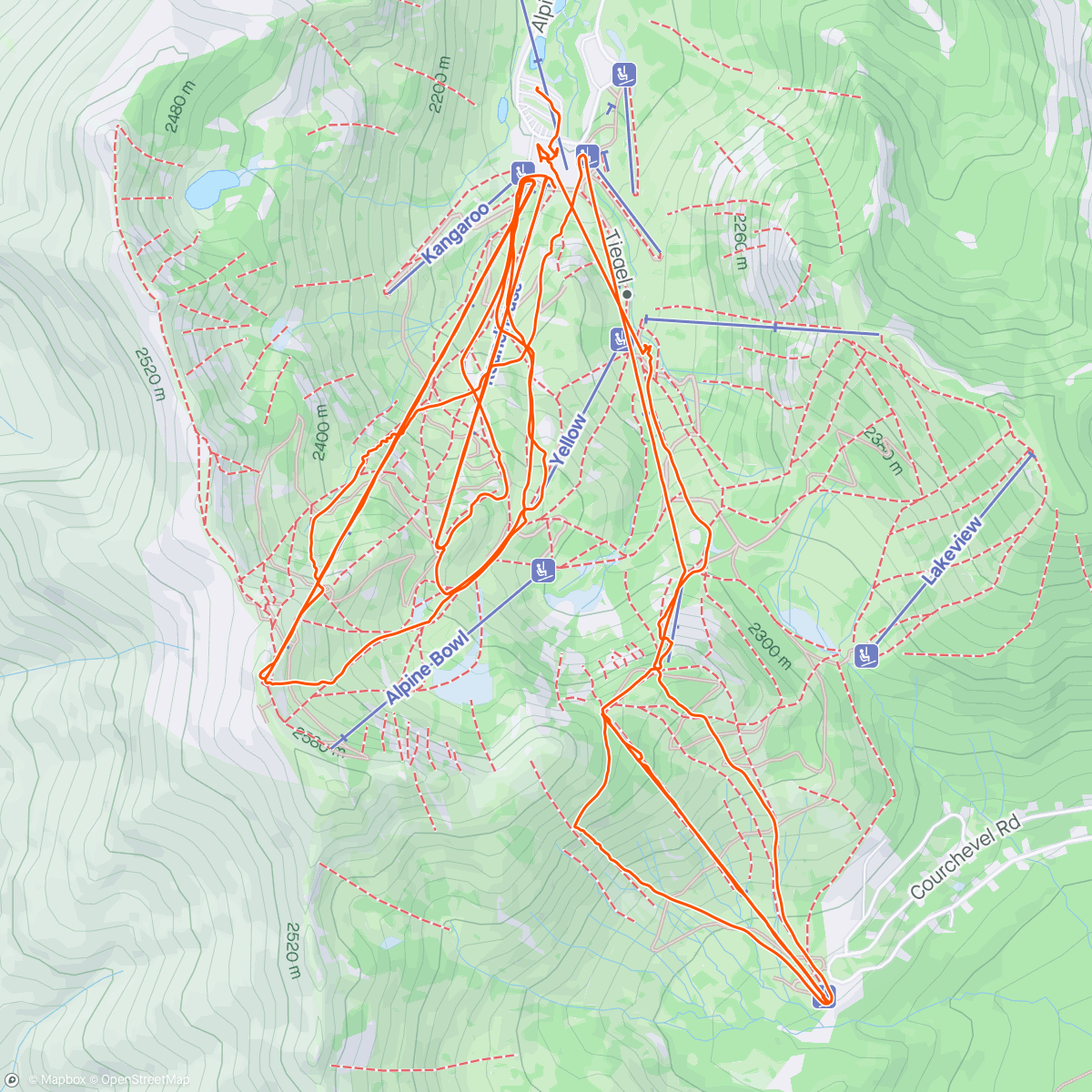 Map of the activity, Alpine Spring Ski