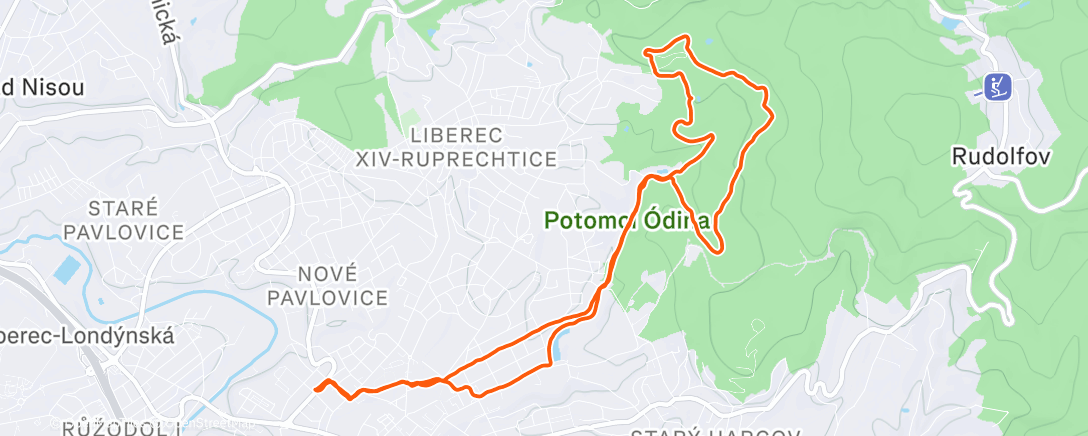 Карта физической активности (Běžím nebo jdu)