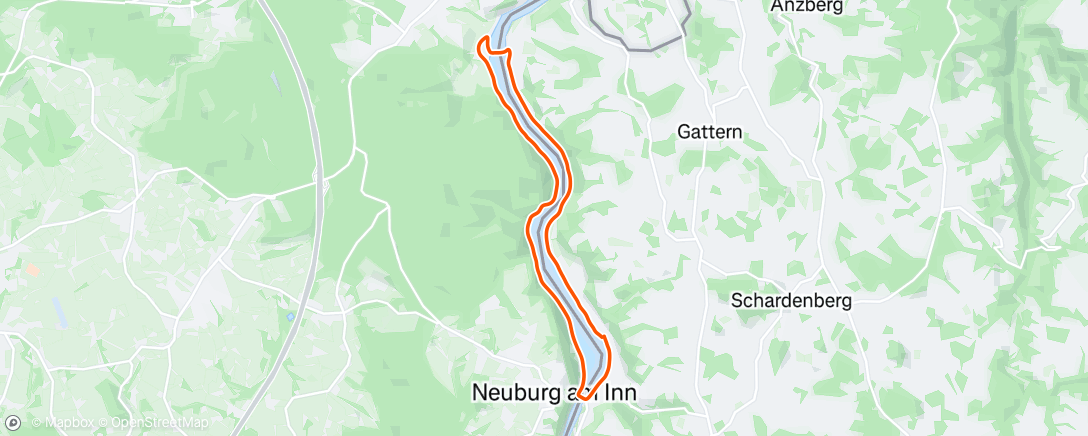 Map of the activity, Lauf am Morgen