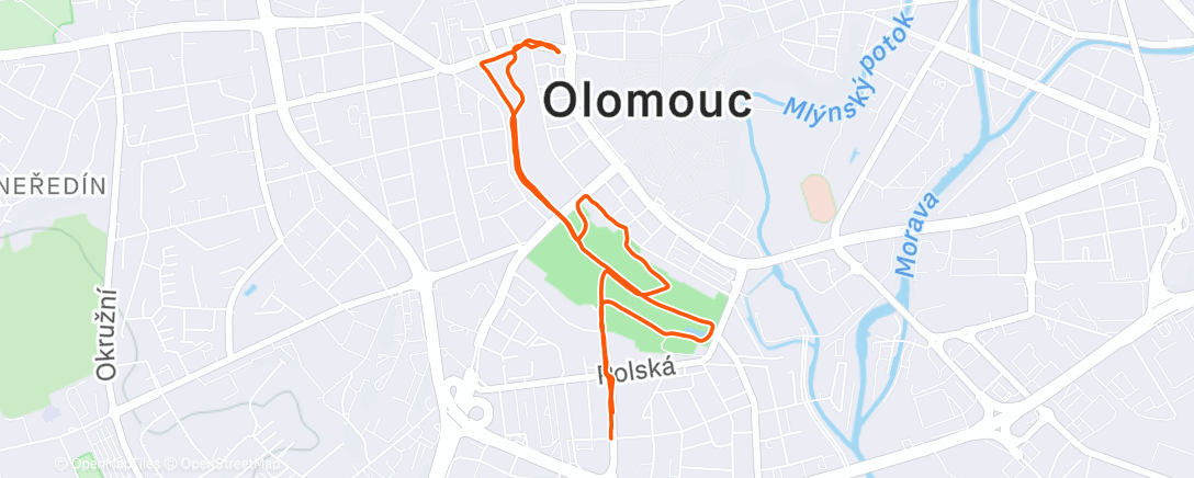 Map of the activity, Olomouc