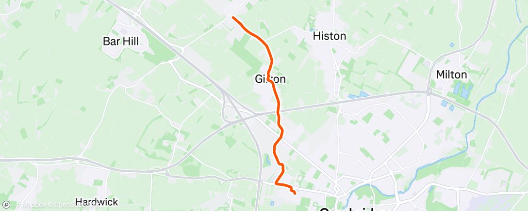 Map of the activity, Morning Ride