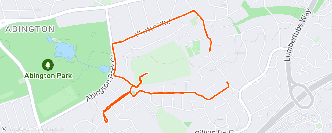 Map of the activity, Morning Walk