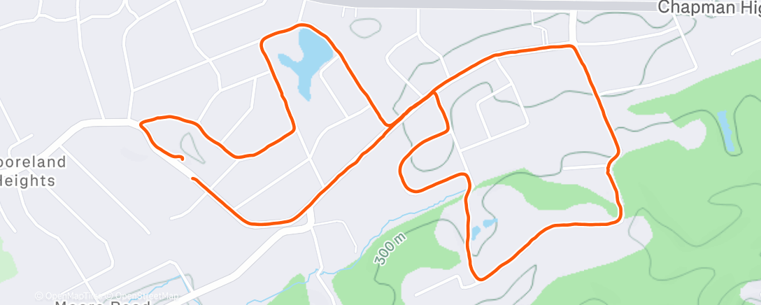 Map of the activity, Evening Run