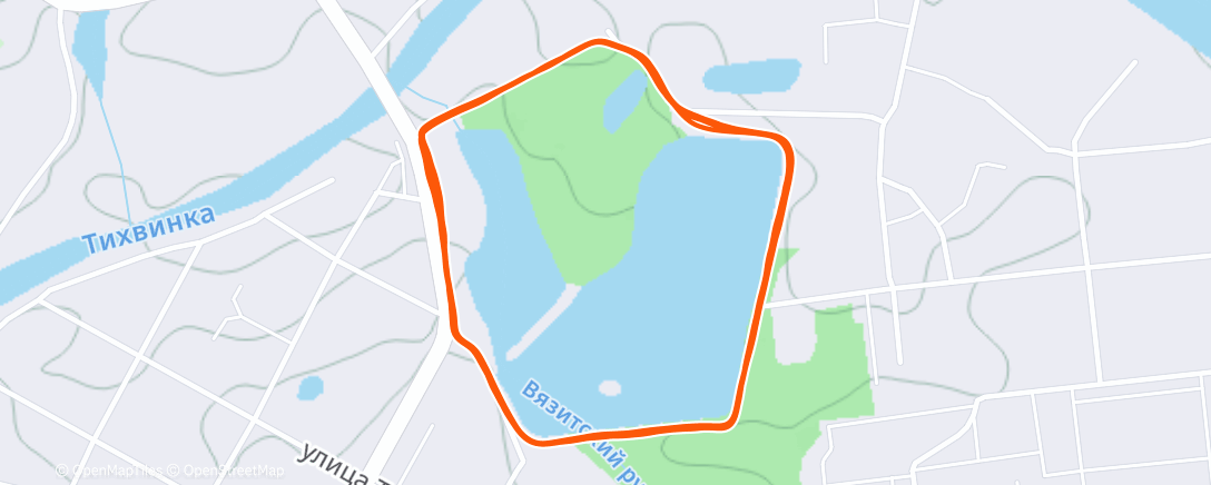 Map of the activity, Утренний забег