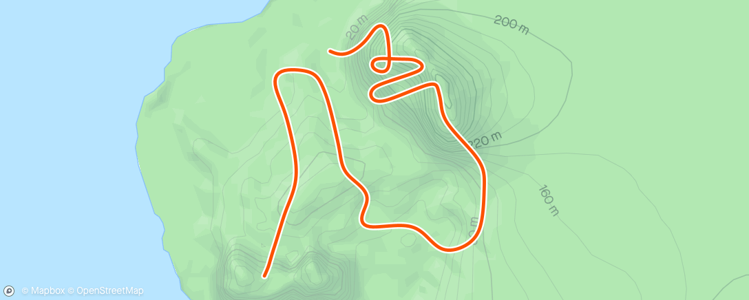 Map of the activity, Zwift - Race: Zwift Hill Climb Racing Club - Hilly KQOM Forwards (B) on Hilly Route in Watopia