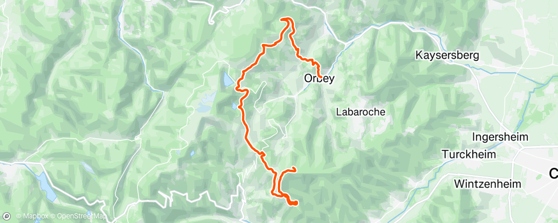 Map of the activity, Afternoon Trail Run