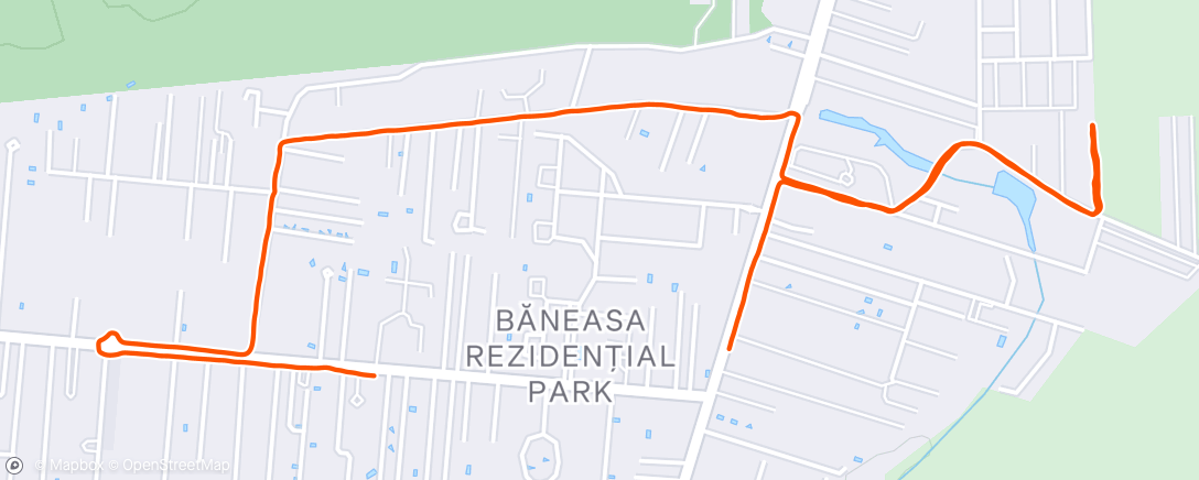 Map of the activity, Evening Run