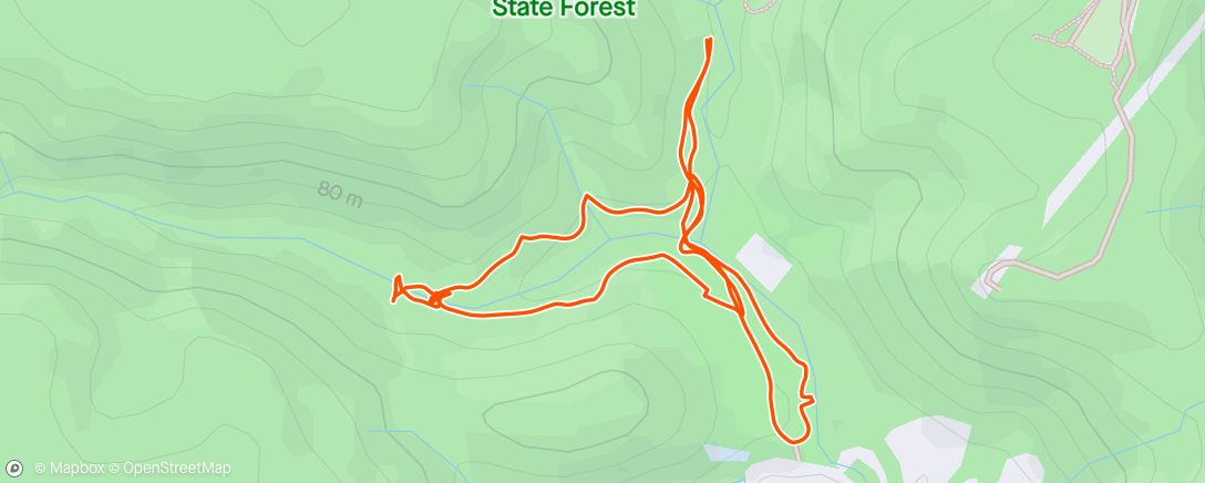 Map of the activity, Strickland State Forest