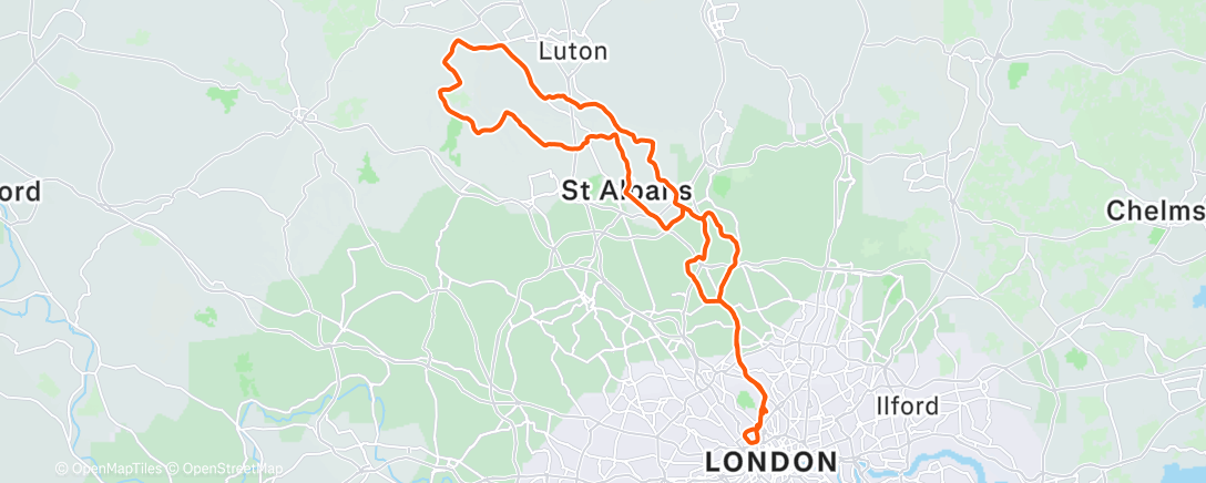 Map of the activity, Sortie vélo le matin