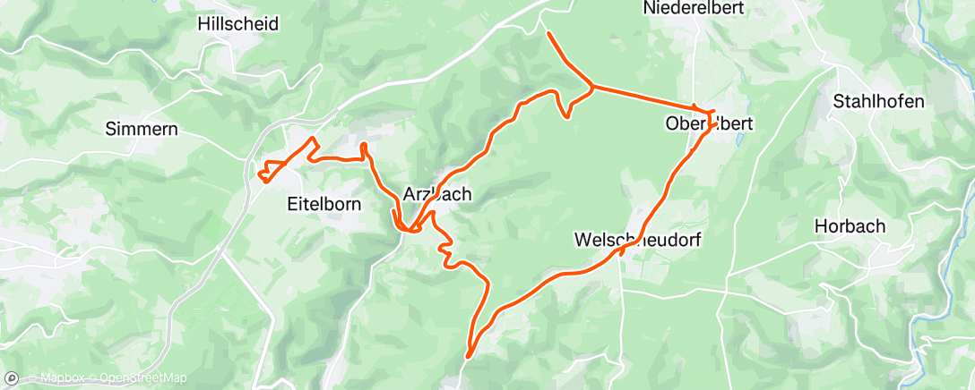 Map of the activity, Afternoon Ride