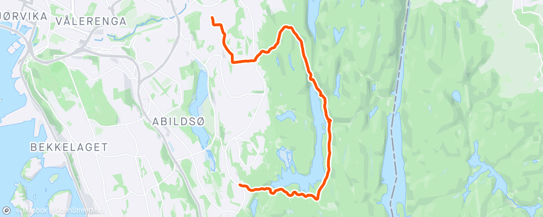 Map of the activity, Afternoon Run