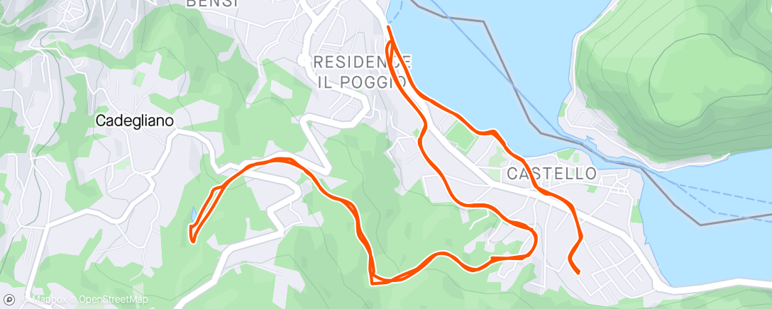 Map of the activity, Camminata con gruppo