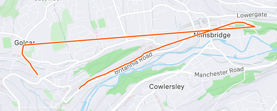 Map of the activity, Morning Run