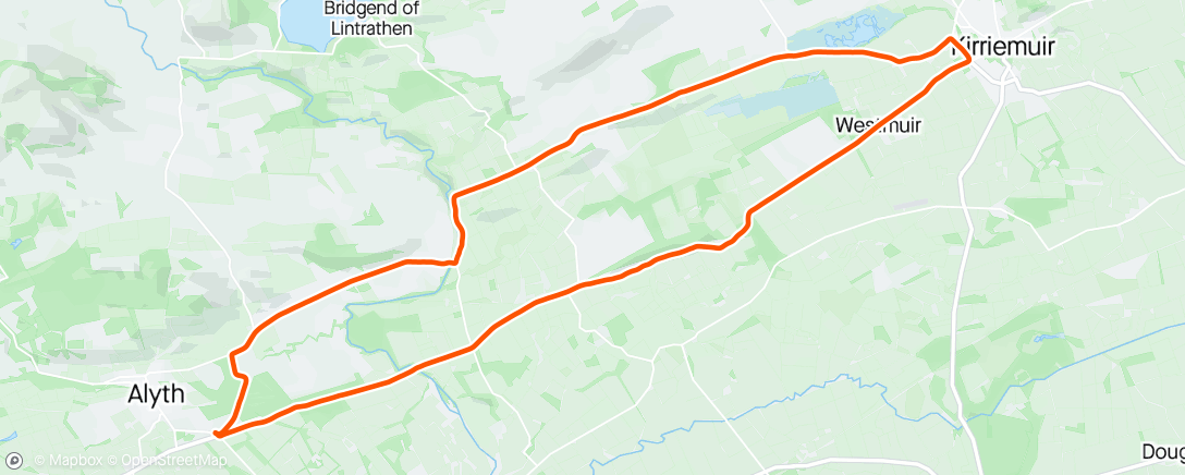 Map of the activity, Fasted Z1 - Z2 Ride