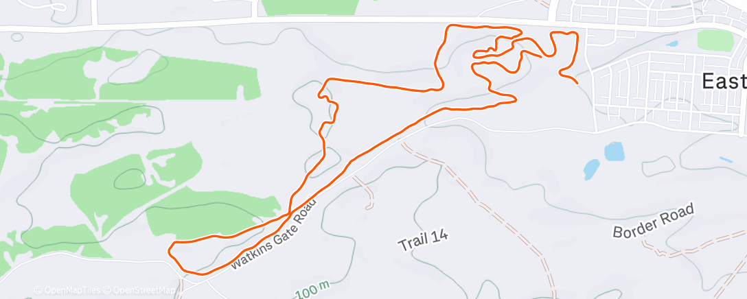 Map of the activity, Sortie VTT le matin