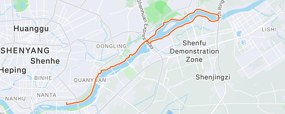 Map of the activity, 2025-12-18的骑行