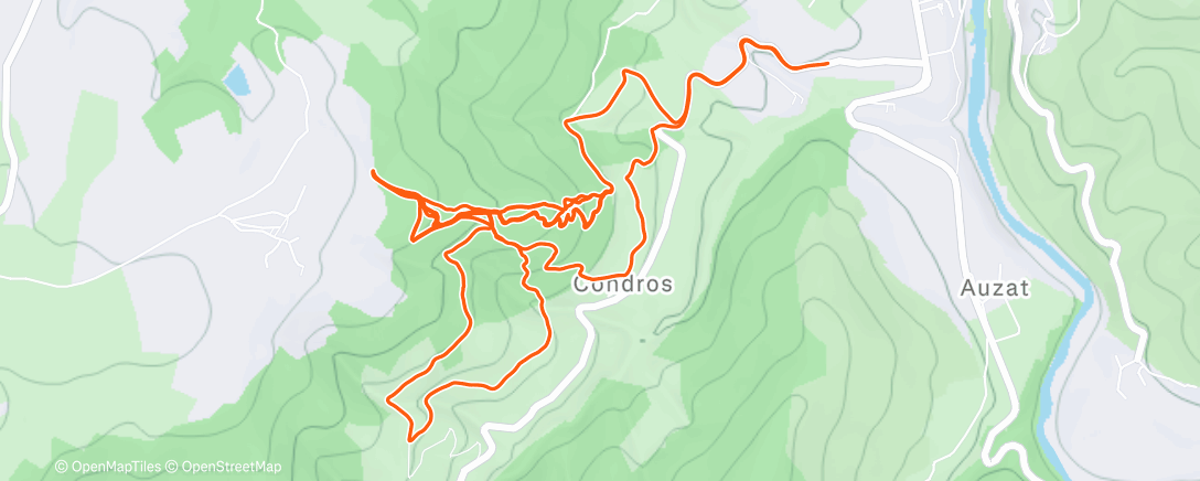 Map of the activity, Sortie VTT dans l'après-midi
