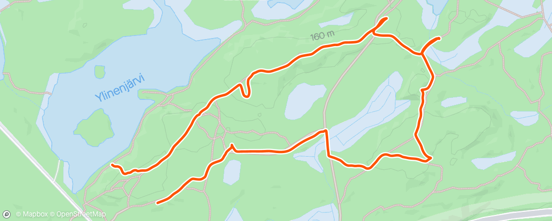 Mapa de la actividad, Valman kanssa Nokirasteilla, 3km rata