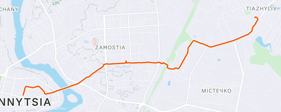 Карта физической активности (Afternoon Ride)