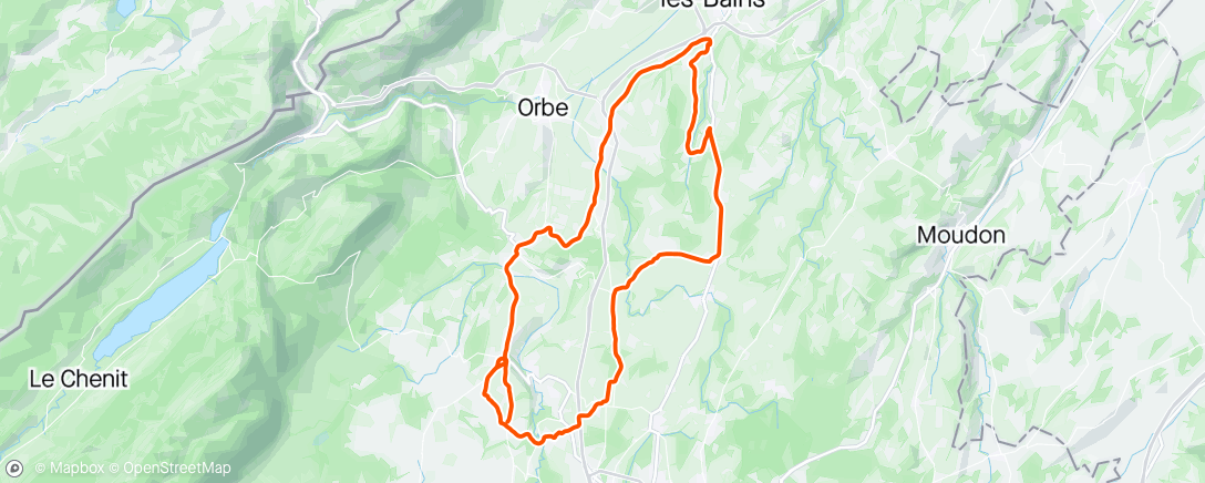 Map of the activity, Vélosprint, gros de Vaud👍