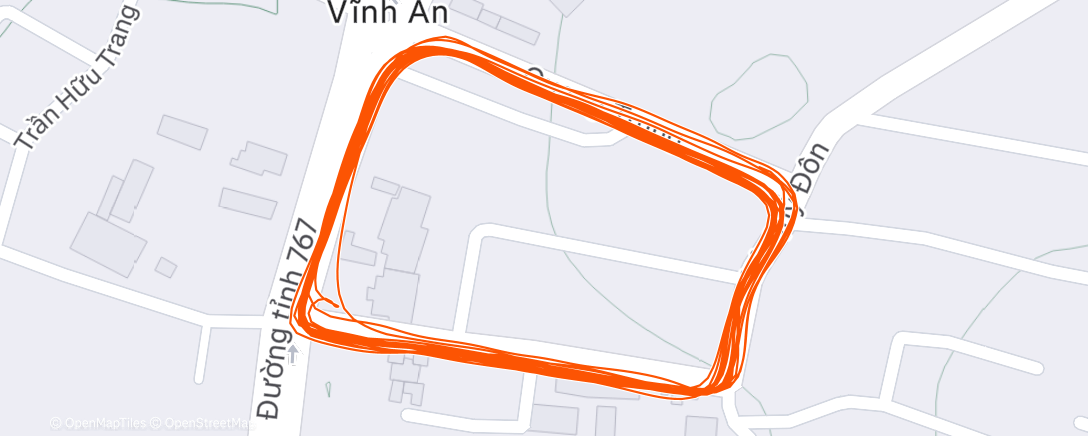 Map of the activity, Afternoon Run