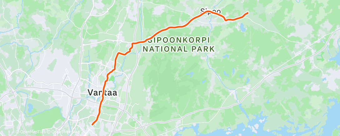Map of the activity, Morning Ride